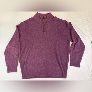 Jos. A. Bank Men's Purple Zip-Up Sweater
